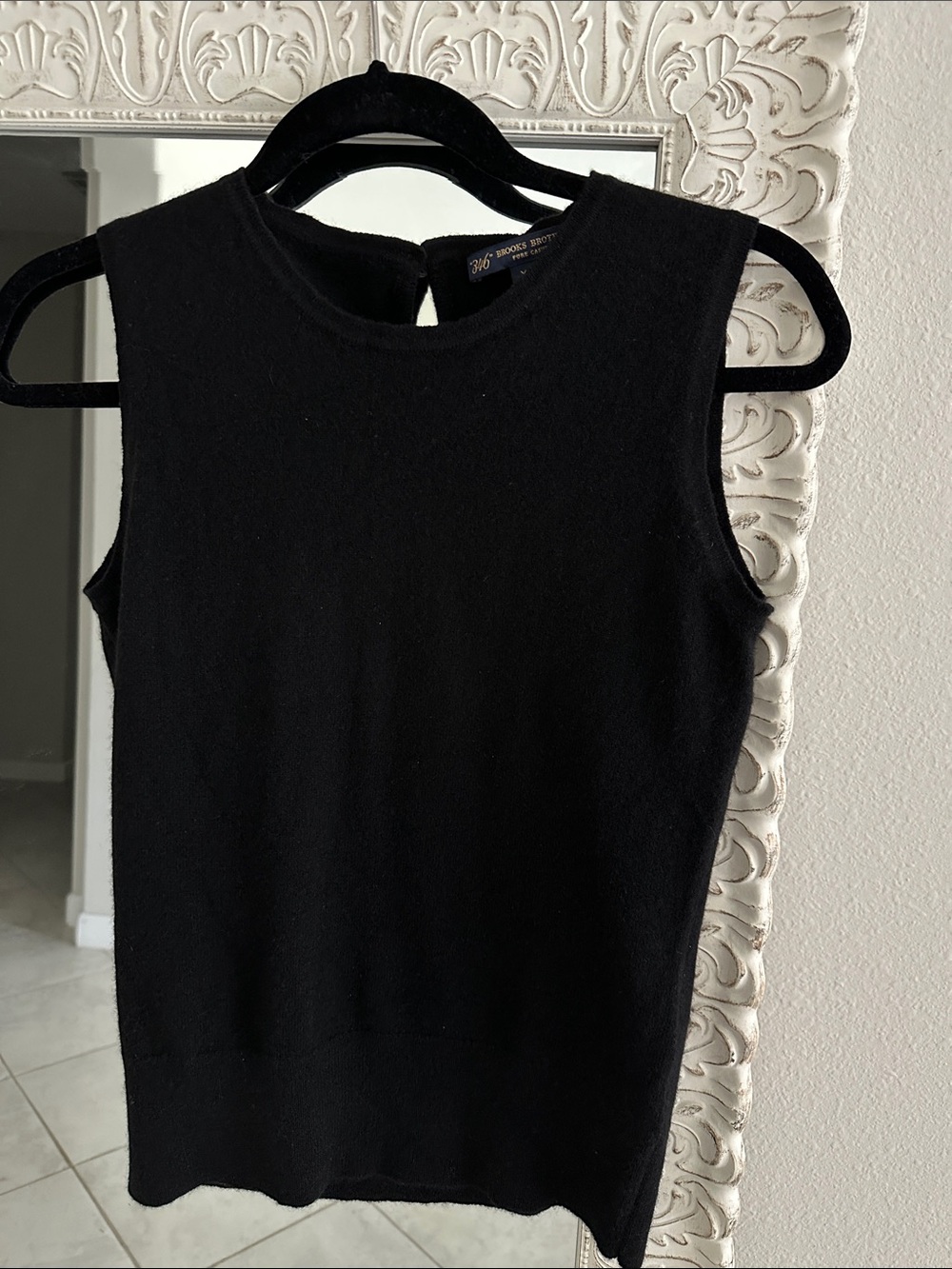 Brooks Brothers Cashmere Black Sleeveless Tank